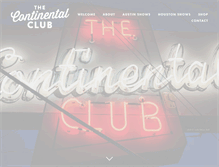 Tablet Screenshot of continentalclub.com